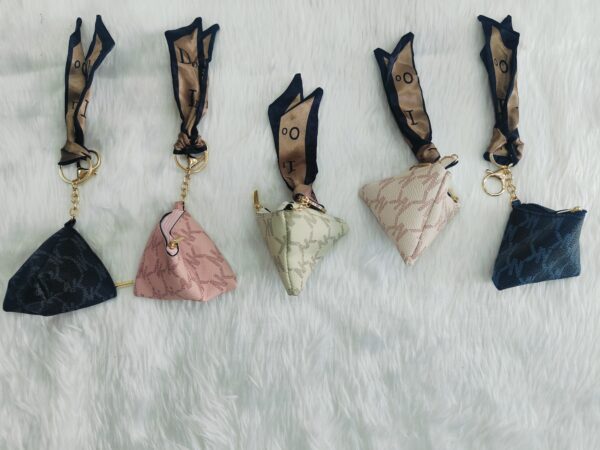 Bag Keychain Triangle Shape(Random Colour)