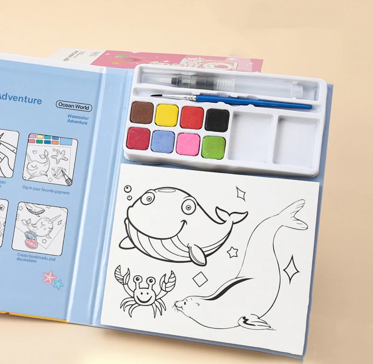 Colouring Book with Paints - Image 2